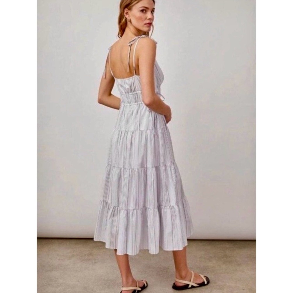 Rails Julia West Seaport‎ Stripe Tiered Midi Dress XL Nautical Beach Coastal